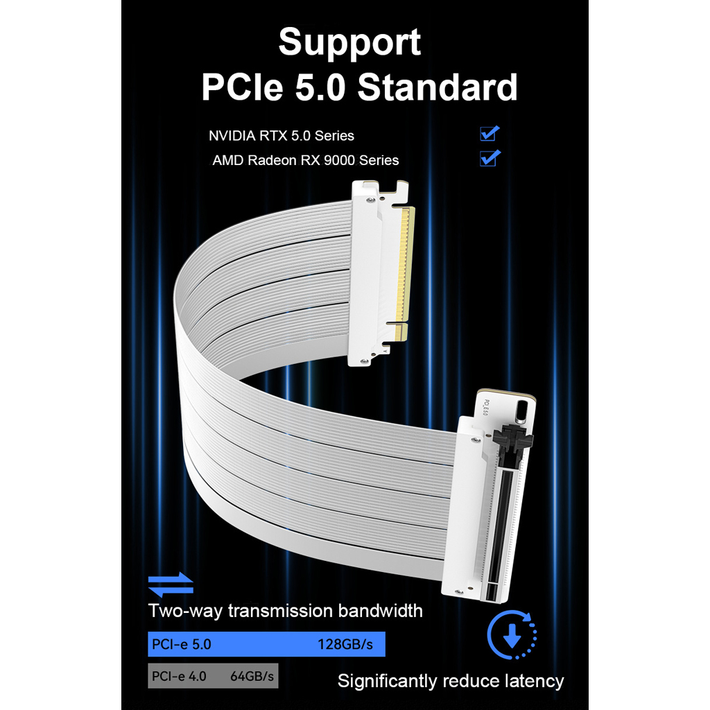 Pcie 5.0 Gpu Riser Cable - Cabo Riser PCI‑E 5.0 X16 para